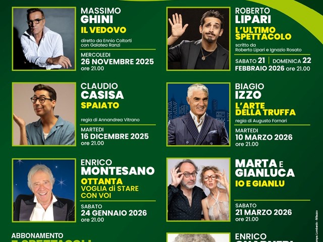 Stagione teatrale invernale al "Trifiletti". Abbonamenti in vendita al botteghino del teatro. In allegato gli altri punti vendita Immagine novità in apertura